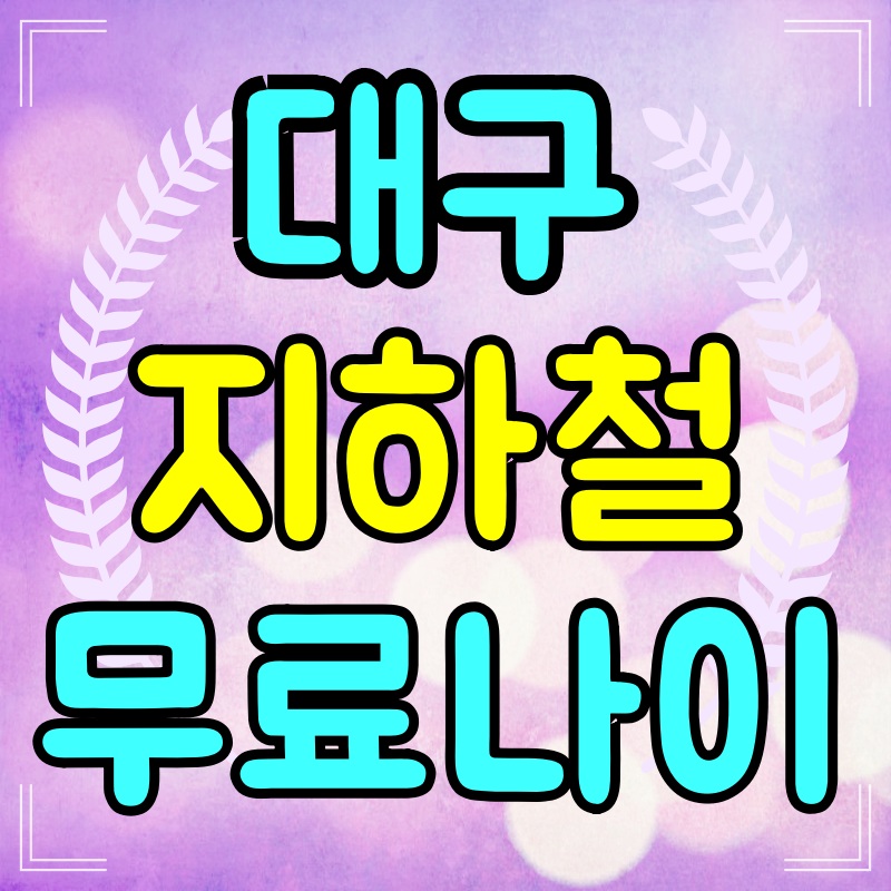 대구-지하철-무료나이