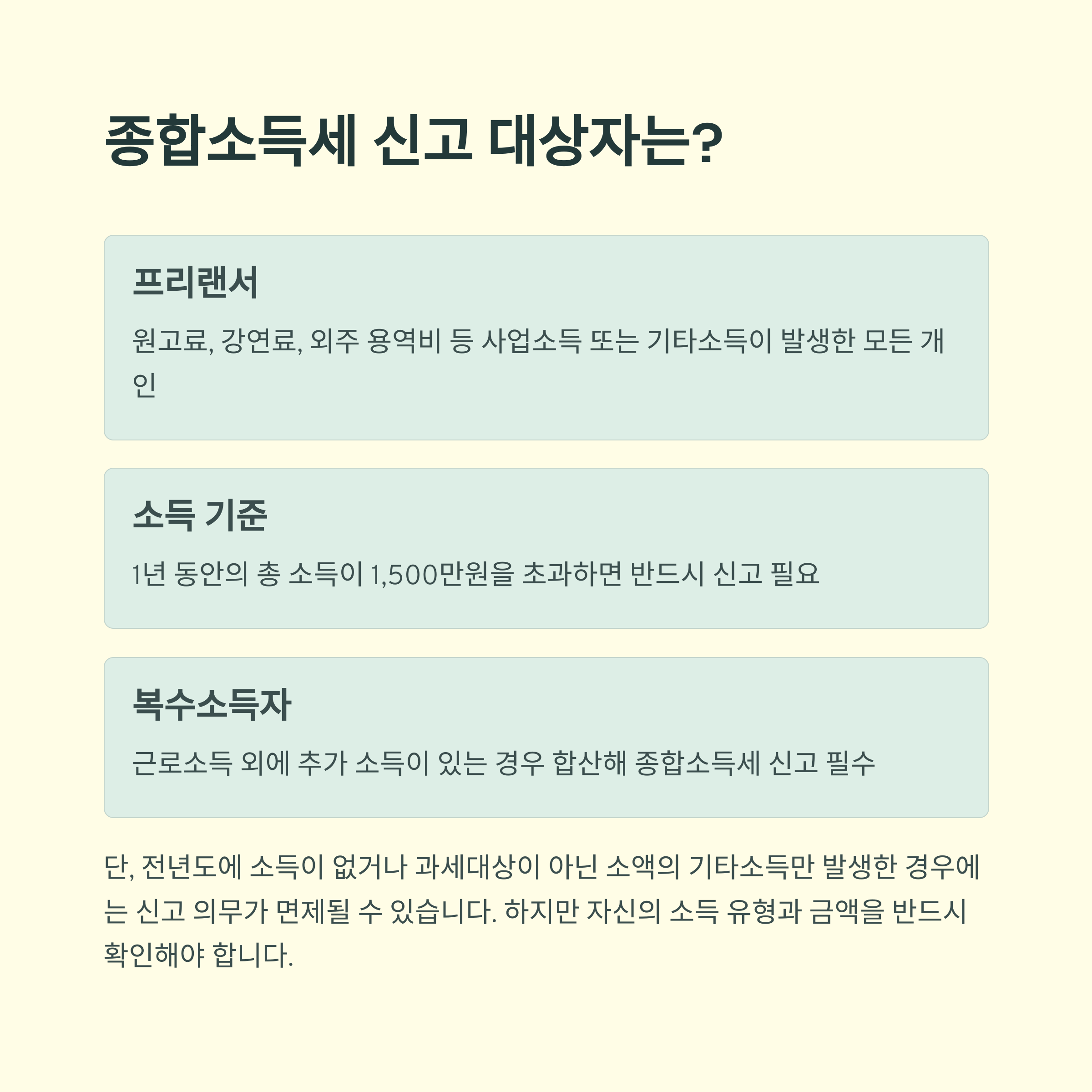 프리랜서 종합소득세 절세 방법 총정리