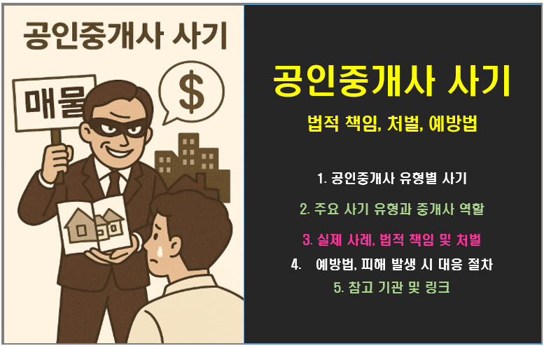 부동산 공인중개사 유형별 사기 10가지!! 법적 책임, 처벌, 예방법
