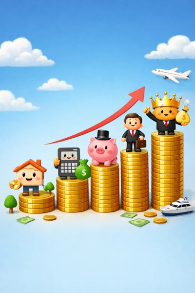 재무 계획을 상징한 라이프스타일