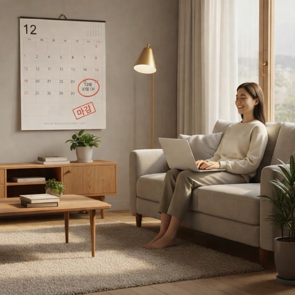 12월 30일 마감 직전 온라인으로 운전면허 갱신을 신청하는 모습