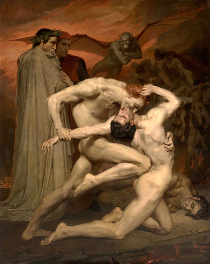 윌리앙 아돌프 부그로(William-Adolphe Bouguereau)가 1850년에 제작한 걸작 《단테와 베르길리우스(Dante and Virgile)》