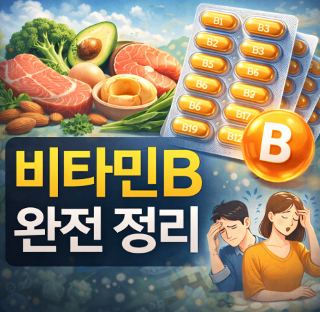비타민B 종류별 효능·부족 증상·음식·복용법·과다 섭취 사진