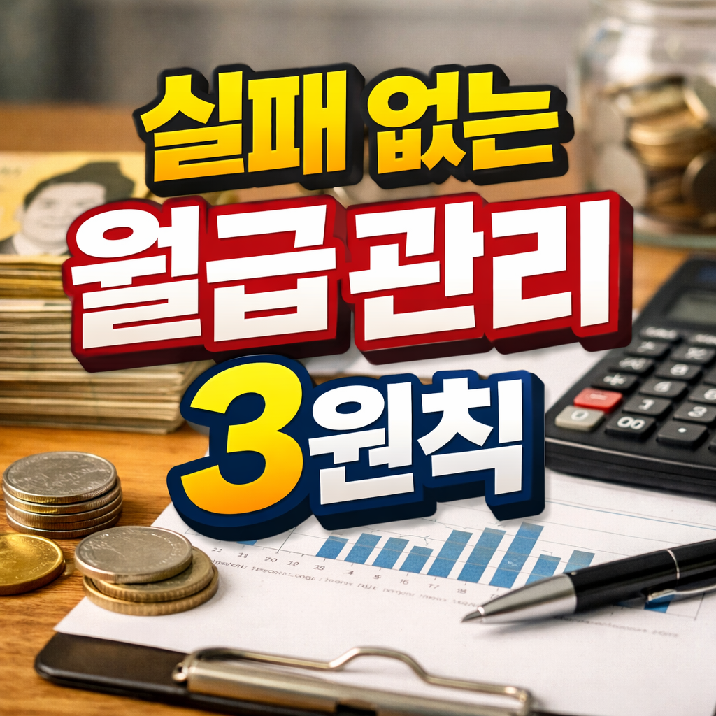 사회초년생 월급 관리 3원칙, 선저축 후지출과 통장 쪼개기로 종잣돈을 만드는 재테크 개념 이미지
