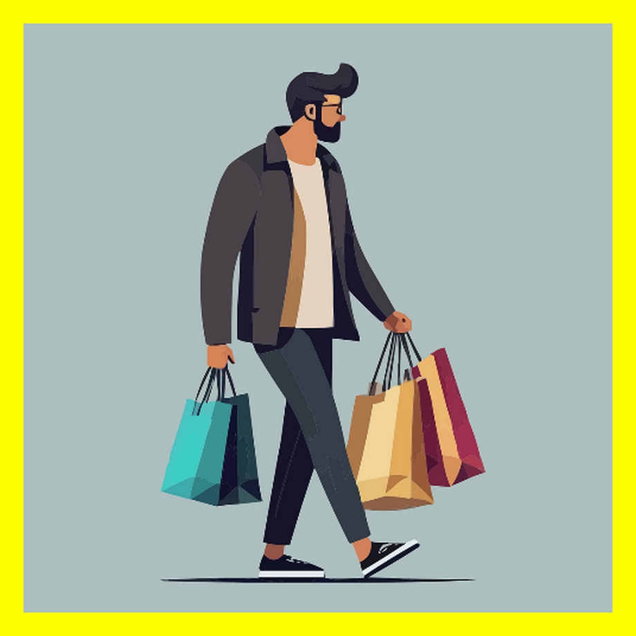 민생회복 소비쿠폰으로 물건을 사고 좋아하는 남자