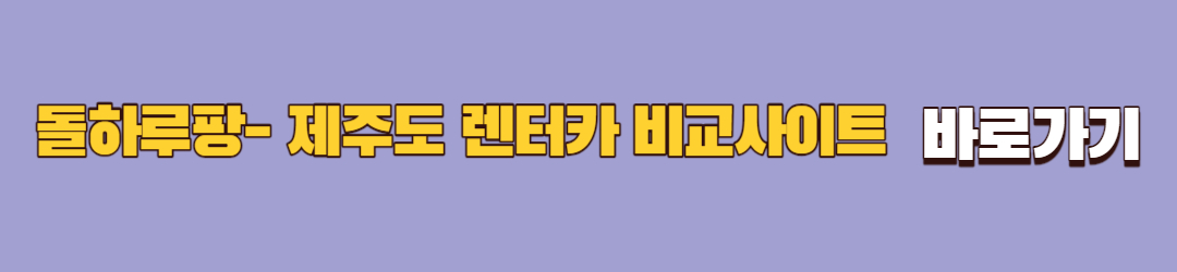제주도 렌트카