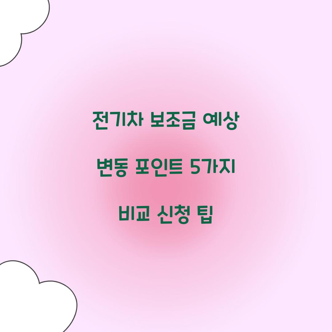 전기차 보조금 예상
