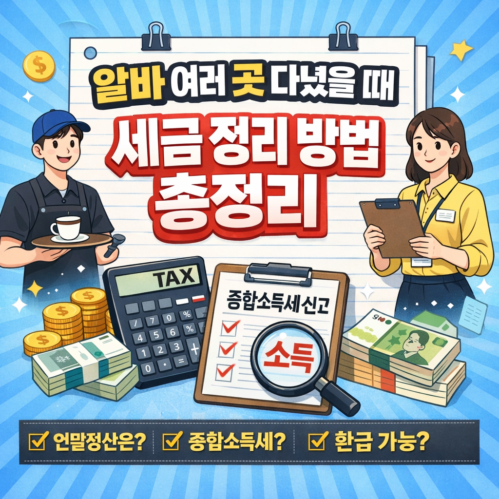 알바 여러 곳 다녔을 때 세금 정리 방법 총정리