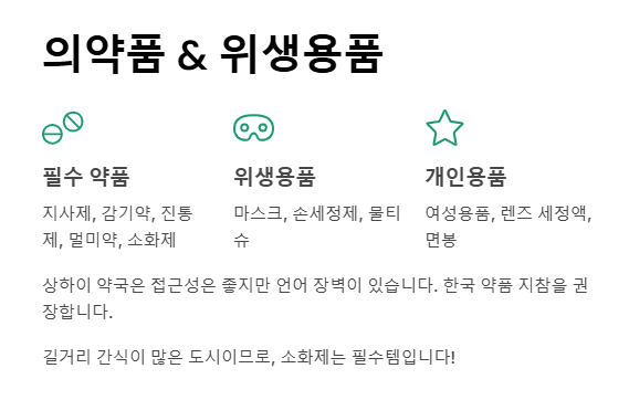 상하이 여행 준비물 총정리