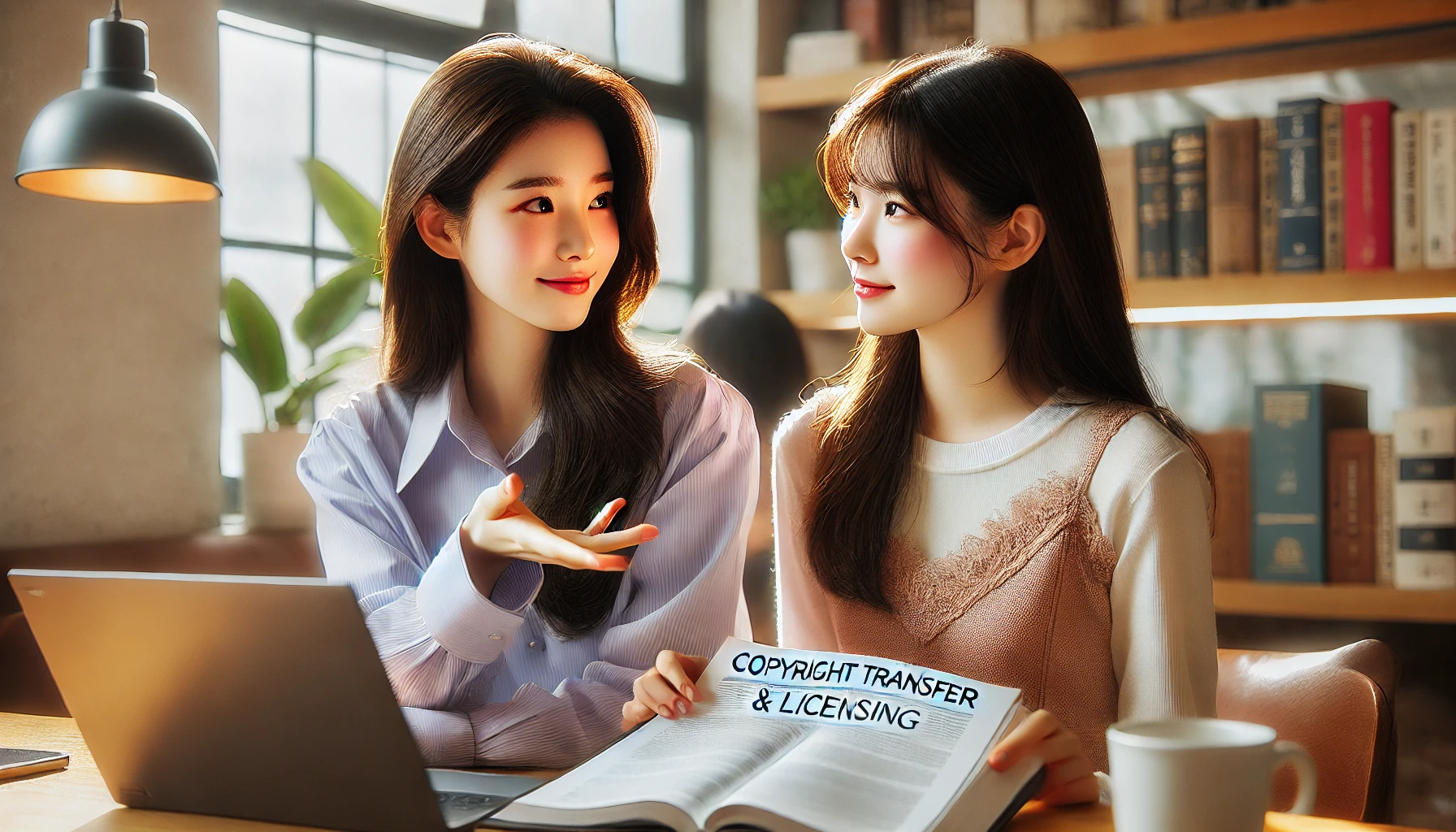 저작재산권 양도와 이용 허락하는 이미지