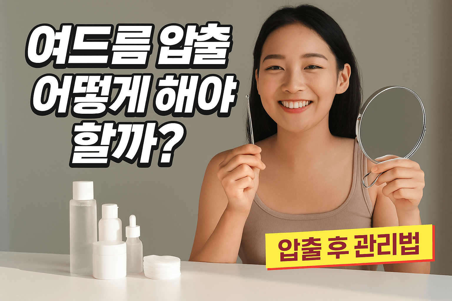 여드름 압출 어떻게 해야 할까? 압출 방법과 압출 후 관리법