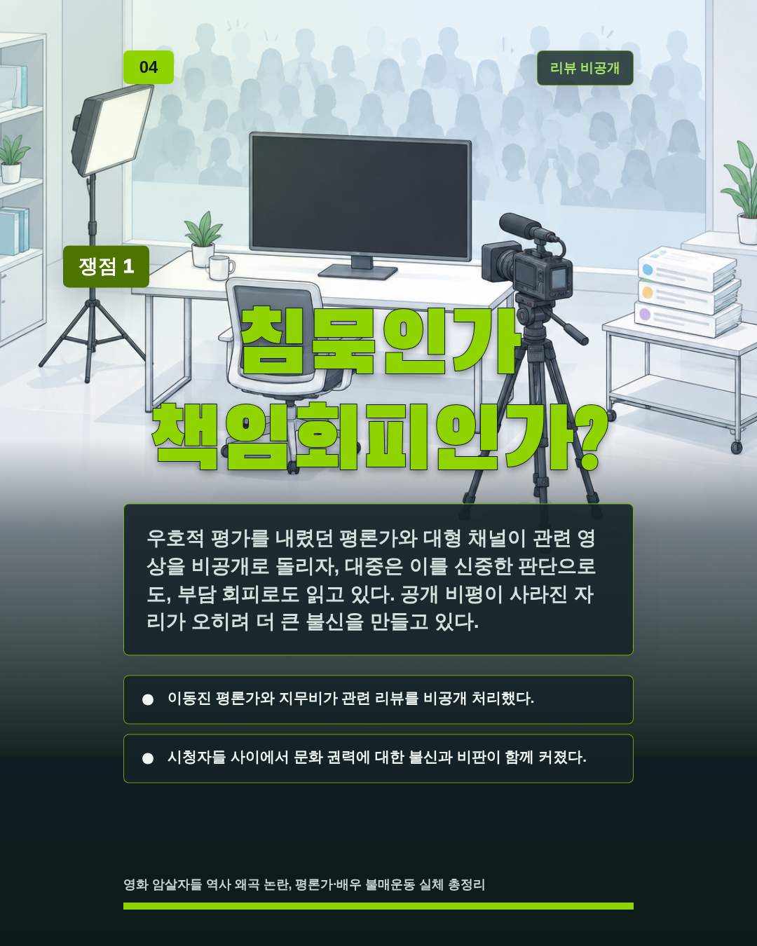 침묵인가 책임회피인가?