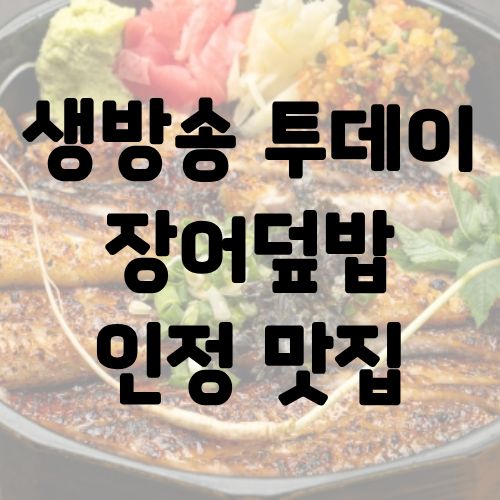 생방송 투데이 장어덮밥 인정 맛집 상암동