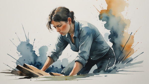 ESTJ는 무너지는 걸 견디지 못합니다. 틀어지는 순간, 책임을 먼저 떠안고 수습하려 듭니다에 관한 그림