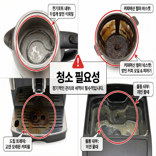전기포트&middot;커피머신 청소, 물때 제거하고 위생적으로 관리하는 법