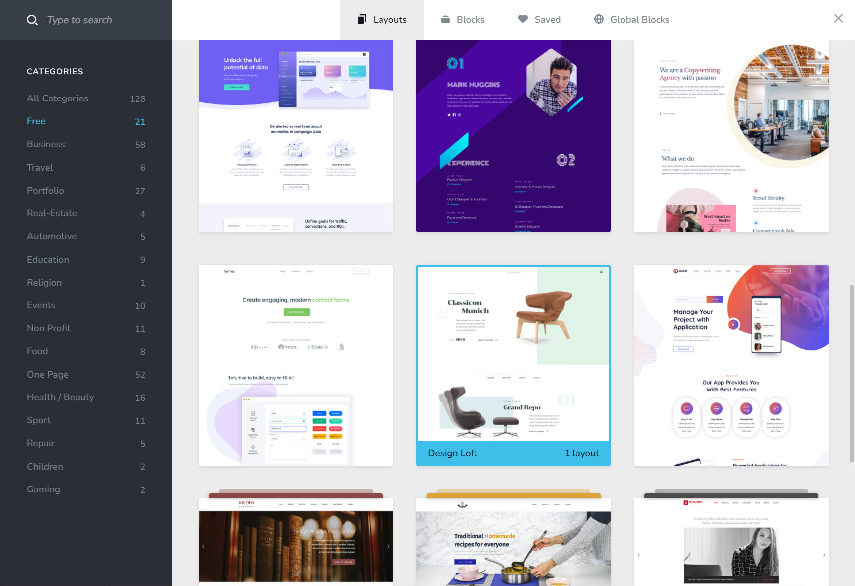 Brizy Cloud - 훌륭한 랜딩 페이지를 쉽고 빠르게 만들 수 있는 웹 제작 서비스 - 레이아웃