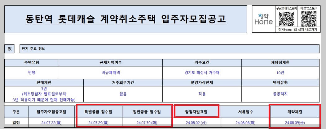 동탄역 롯데캐슬 줍줍