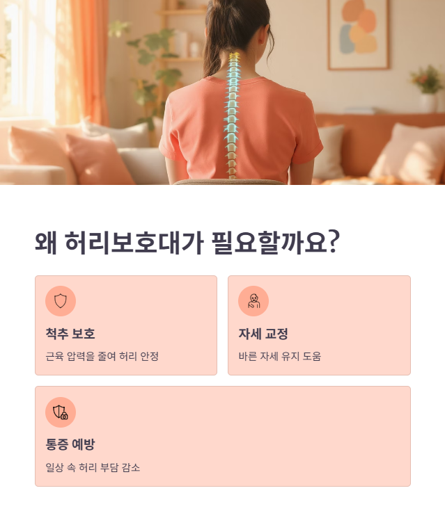 의료용허리보호대의 역할과 착용 목적