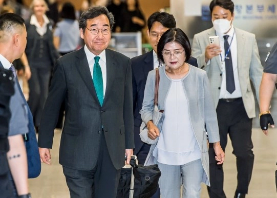 이낙연 전 대표 귀국 현장