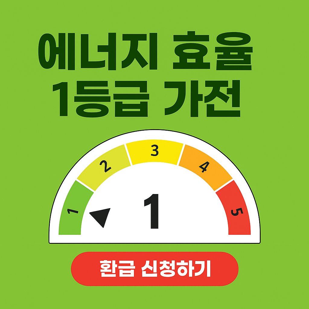 에너지 효율 1등급 가전 환급 신청하기 버튼 이미지