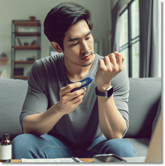 혈당 관리하는 당뇨병 전증 환자