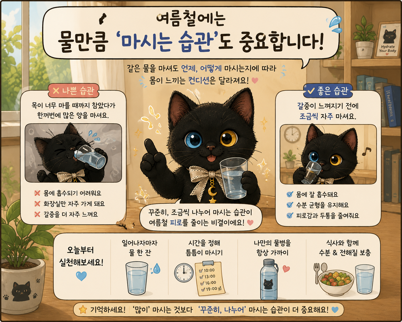 여름철에는 물만큼 '마시는 습관'도 중요합니다