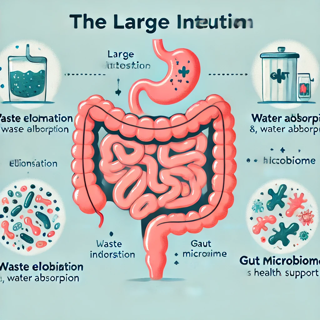 "대장의 주요 역할: 노폐물 제거, 수분 흡수, 장내 미생물 균형 유지"