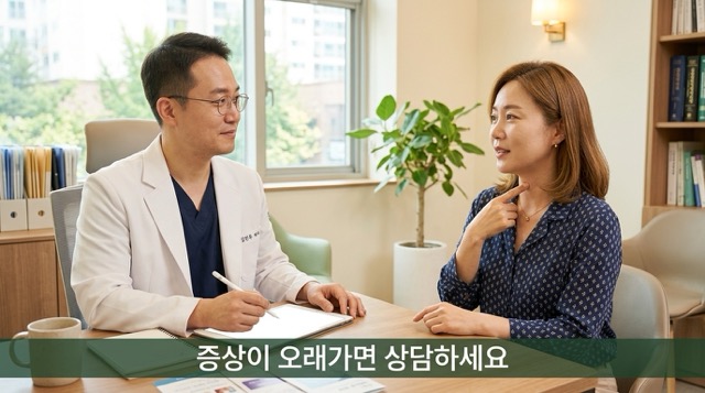 임파선염 진료 상담 장면