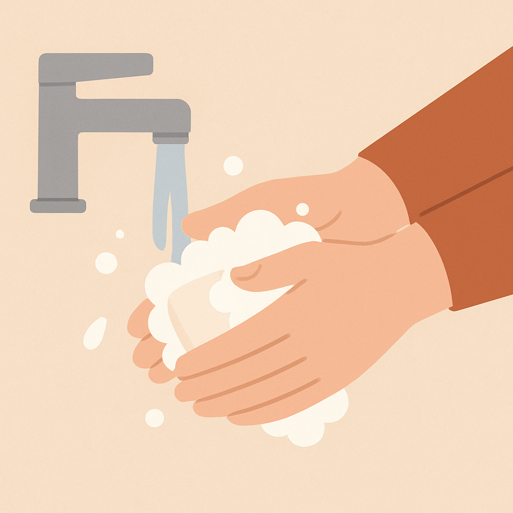 예방을 위해 손 자주 씻기