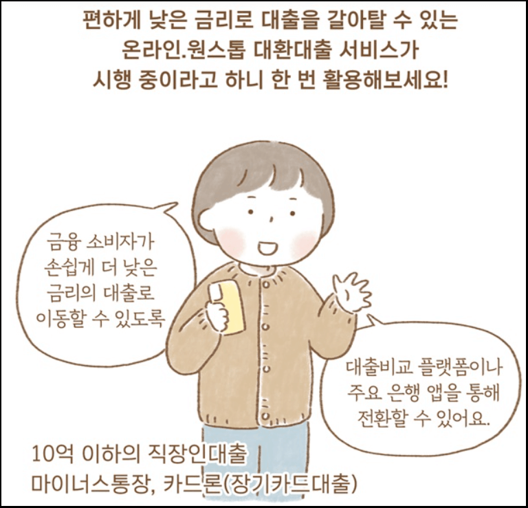 온라인&middot;원스톱-대환대출-비교서비스-이용방법-안내-주담대-은행방문없이-대출비교환승-앱으로간단히