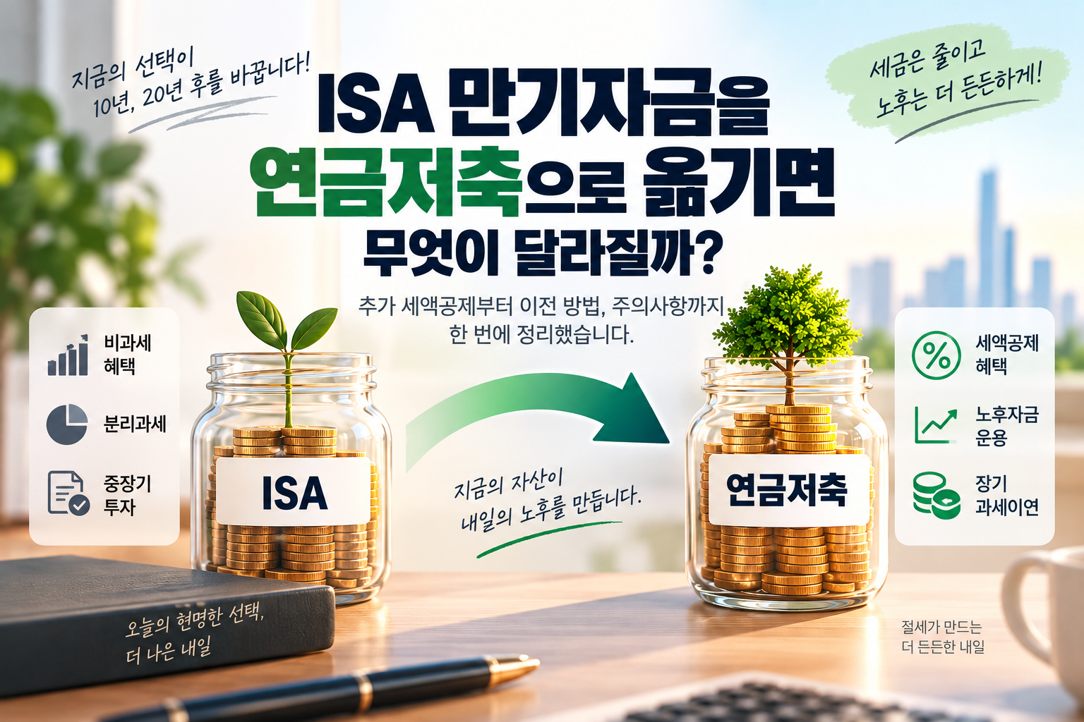 ISA 만기자금을 연금저축으로 이전할 때 달라지는 세액공제와 노후자금 운용 이미지