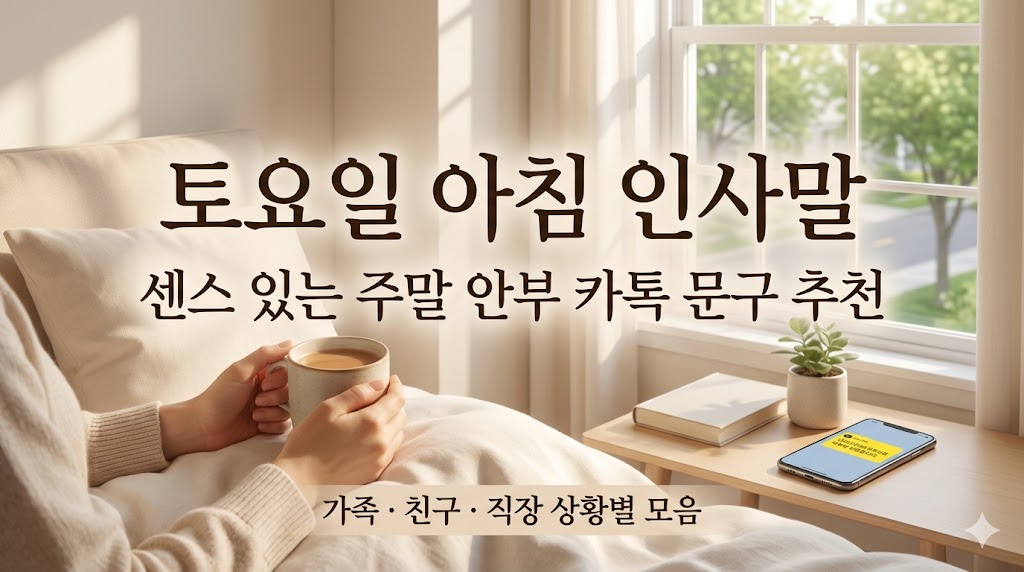 토요일 아침인사말
