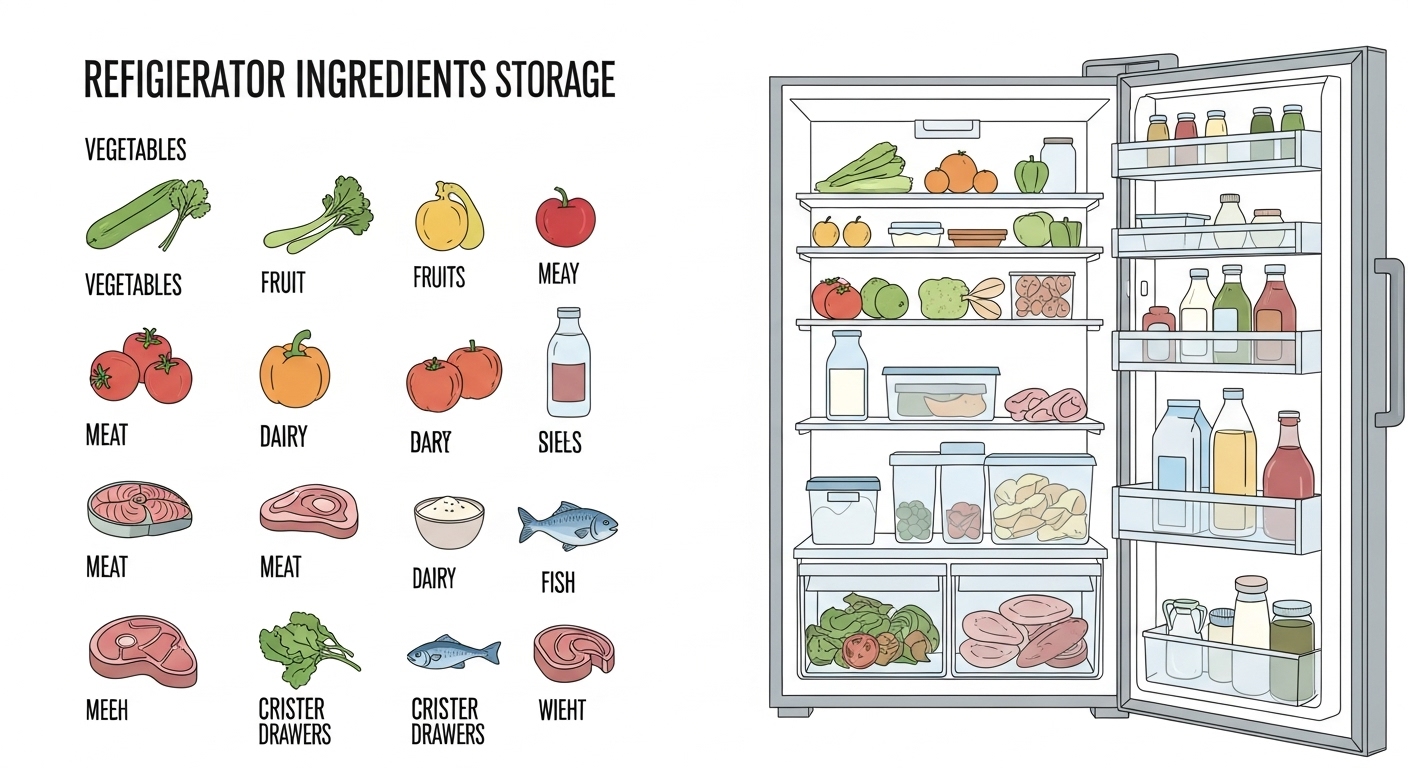 냉장고정리, 식재료보관, 신선도유지, 채소보관법, 과일보관법, 육류냉동, 해산물손질, 유제품보관, 냉장고팁, 주부노하우