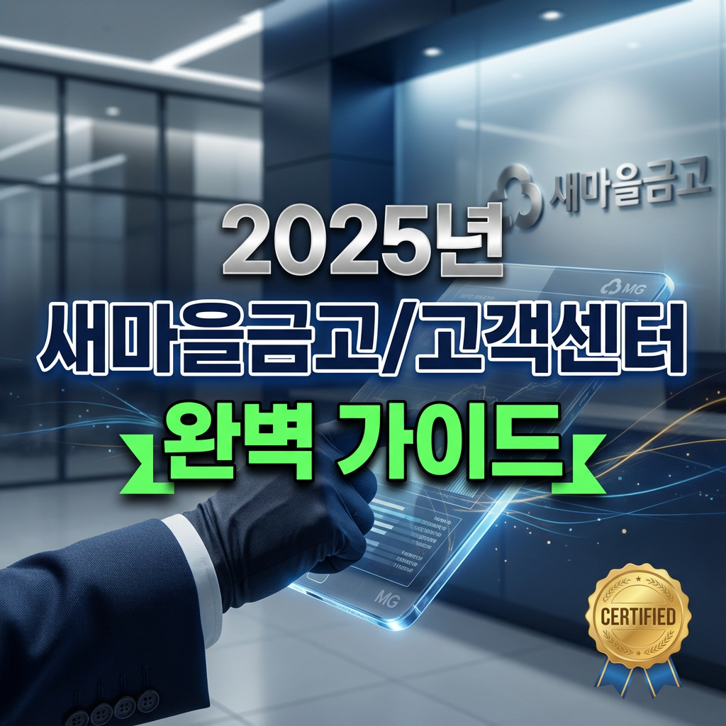 2025년 새마을금고 고객센터 완벽 가이드 전화, 앱, 챗봇 총정리