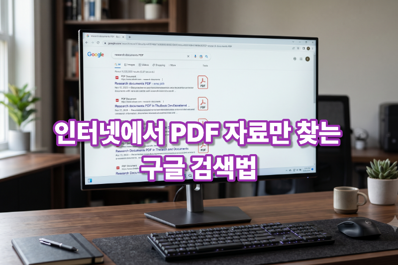 인터넷에서 원하는 PDF 자료만 찾는 구글 검색 방법 대표 이미지