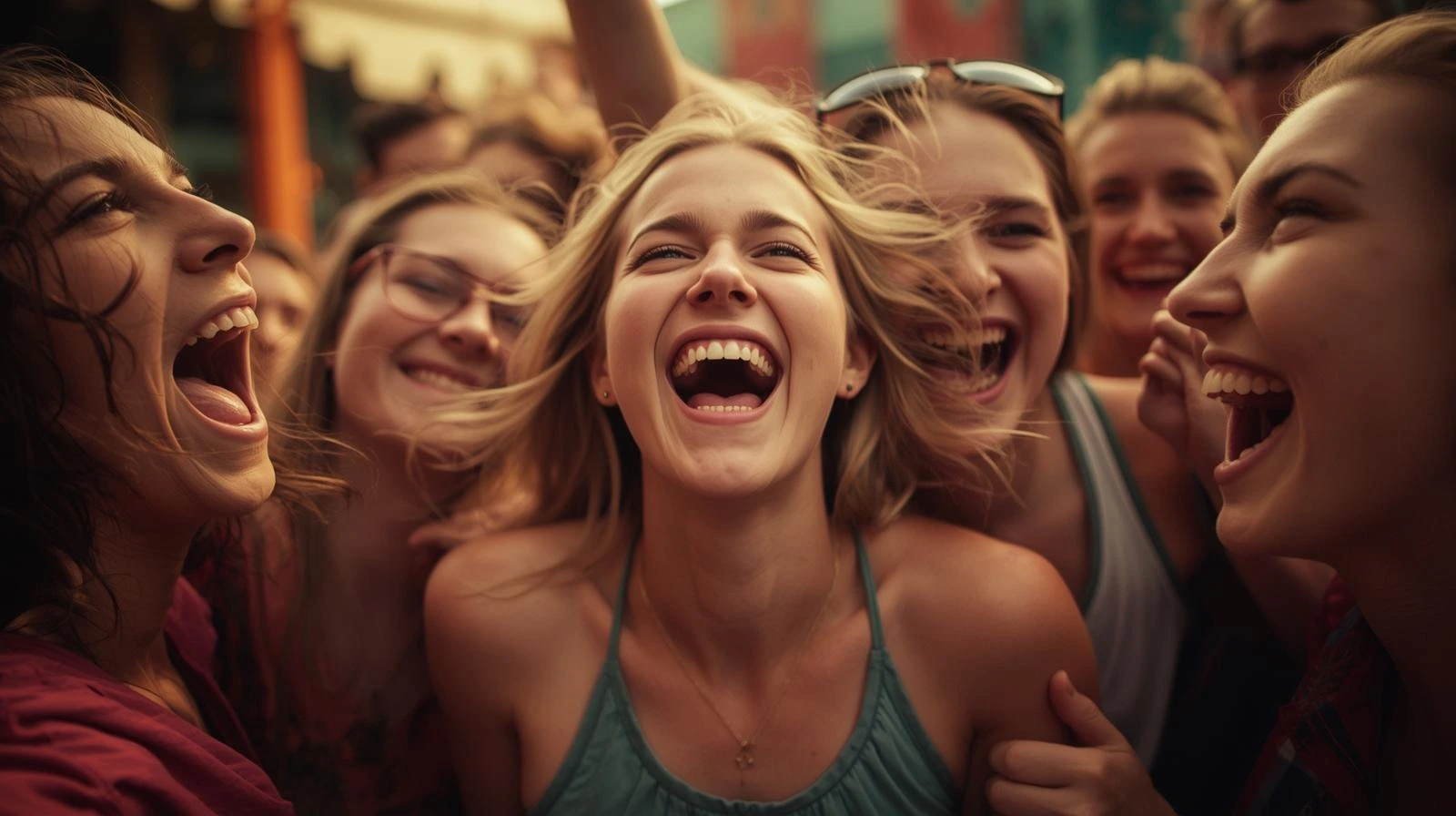 웃음이 퍼지는 모습