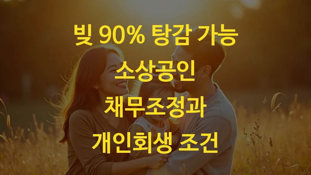 빚 90% 탕감 가능 소상공인 채무조정과 개인회생 조건