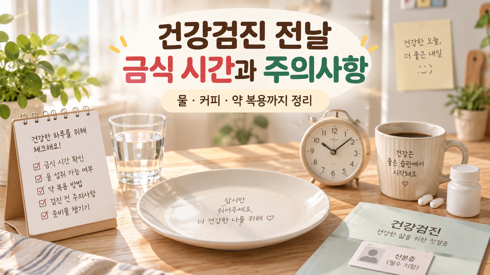 건강검진 전날 금식 주의사항