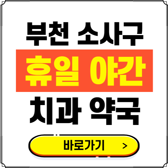 부천 소사구 휴일 치과 병원 진료하는 곳 ❘ 365일 일요일 야간 주말 문여는 약국 찾기