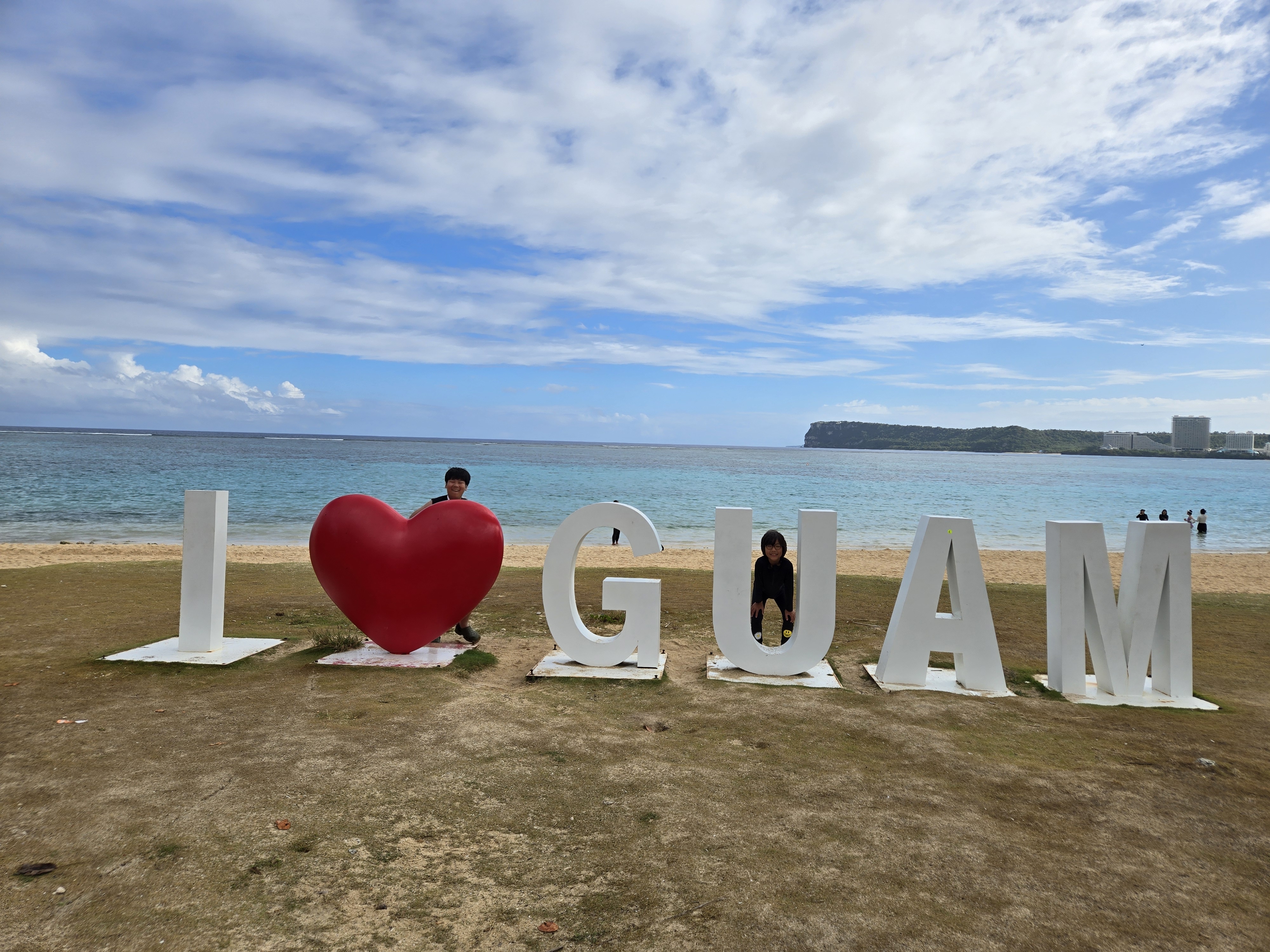 괌 이파오 비치 아이러브괌 사인