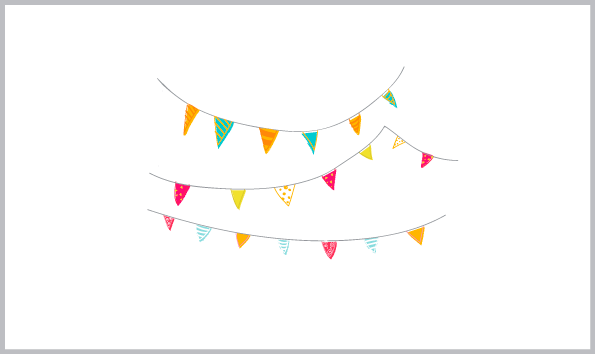 Free vector : Birthday bunting card, Party Garland