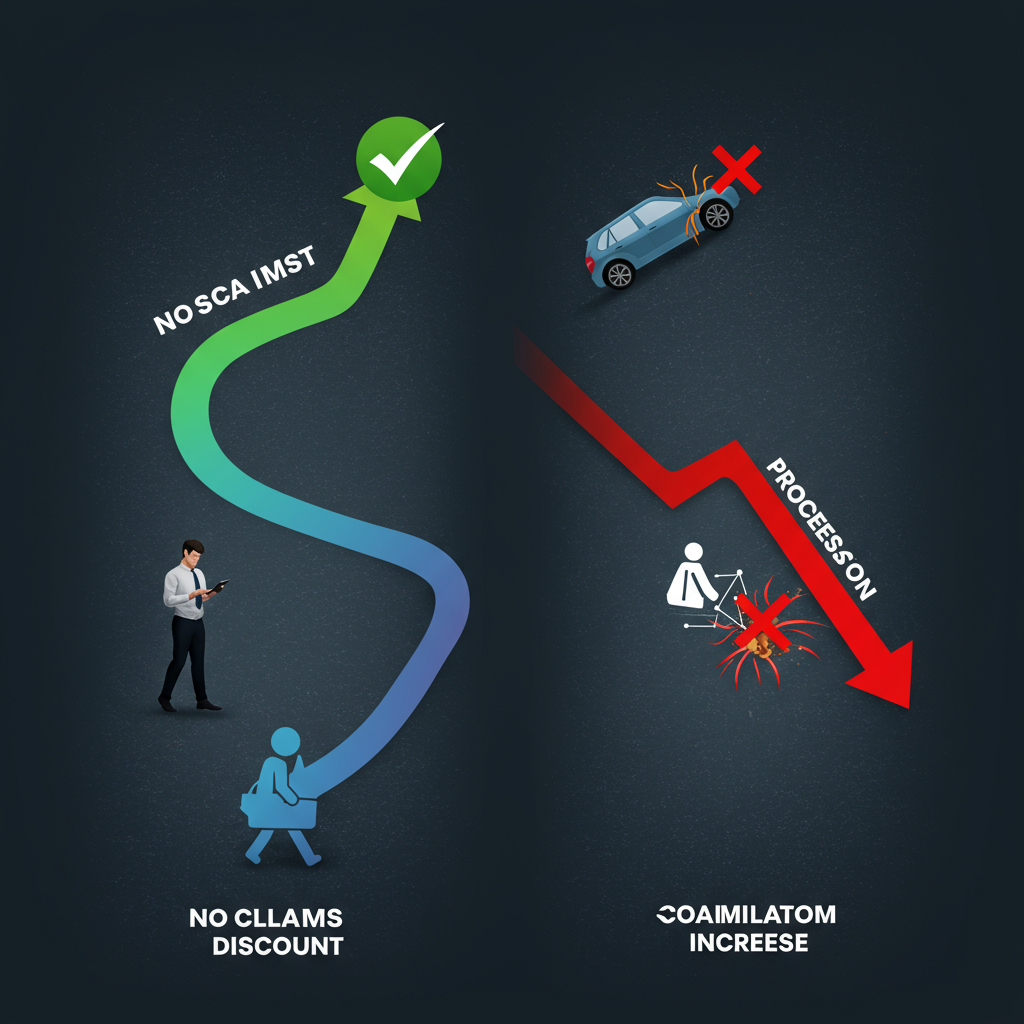 보험 처리 유무에 따른 자동차보험료 변화 비교 이미지