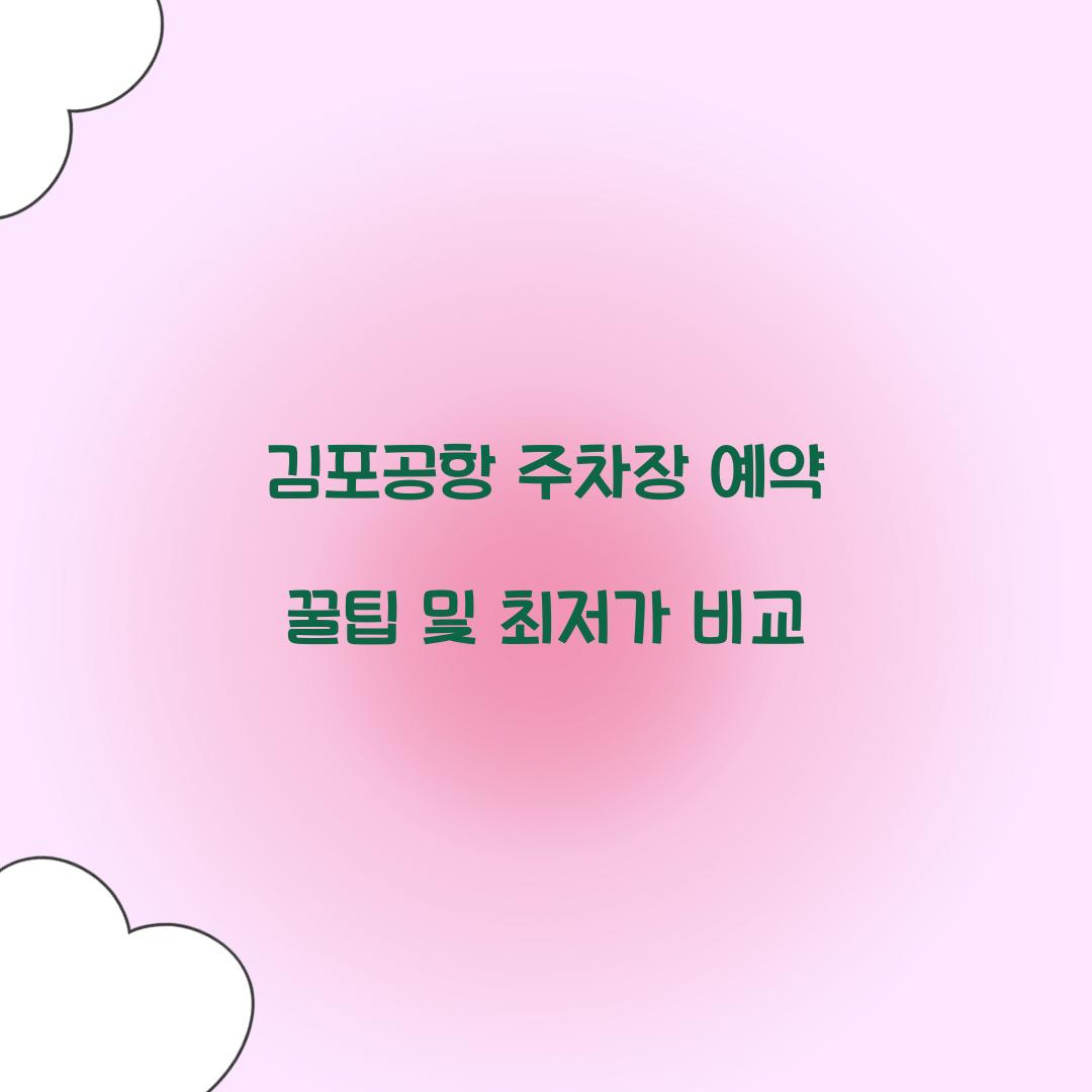 김포공항 주차장 예약