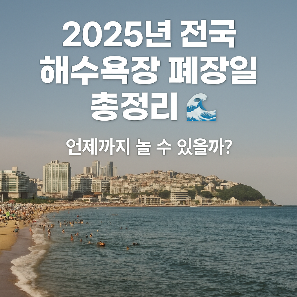 2025년 전국 해수욕장 폐장일 총정리 🌊 언제까지 놀 수 있을까?