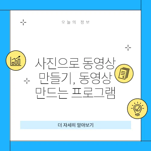 사진으로 동영상 만들기, 동영상 만드는 프로그램