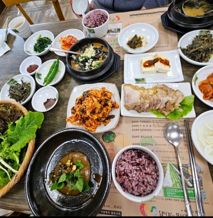 담양-곰보배추-우렁쌈밥-보자기-농가맛집