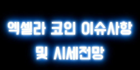 엑셀라 코인 상장 이슈사항 및 시세 전망(+팁)