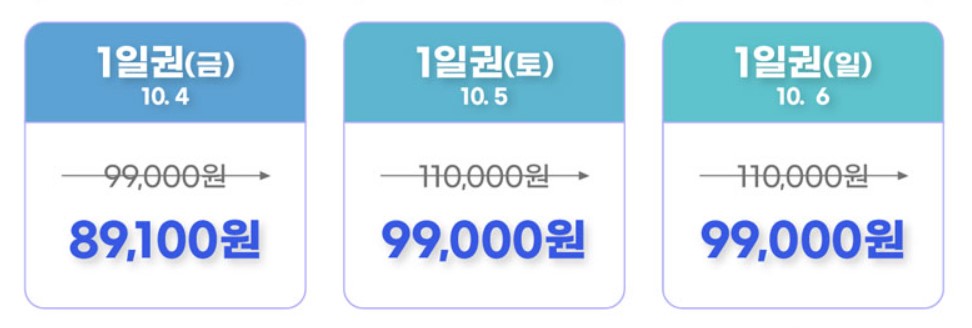 티켓가격(출처:부락페 홈페이지)