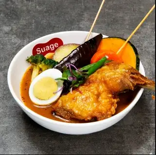 스아게-튀긴-닭다리-카레