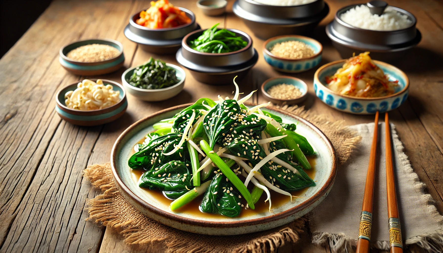 들기름 나물무침